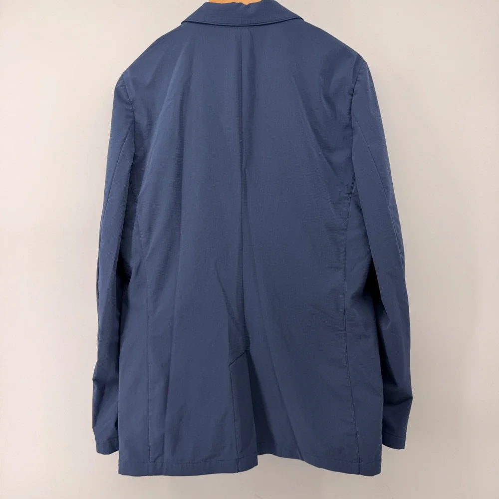 Bluffworks Gramercy Blazer Mens 40L Blue Slim Fit Telex Tech Travel Jacket
